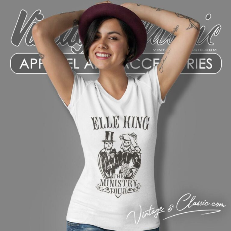 Elle King The Ministry Tour V Neck TShirt Elle King The Ministry Tour V Neck TShirt
