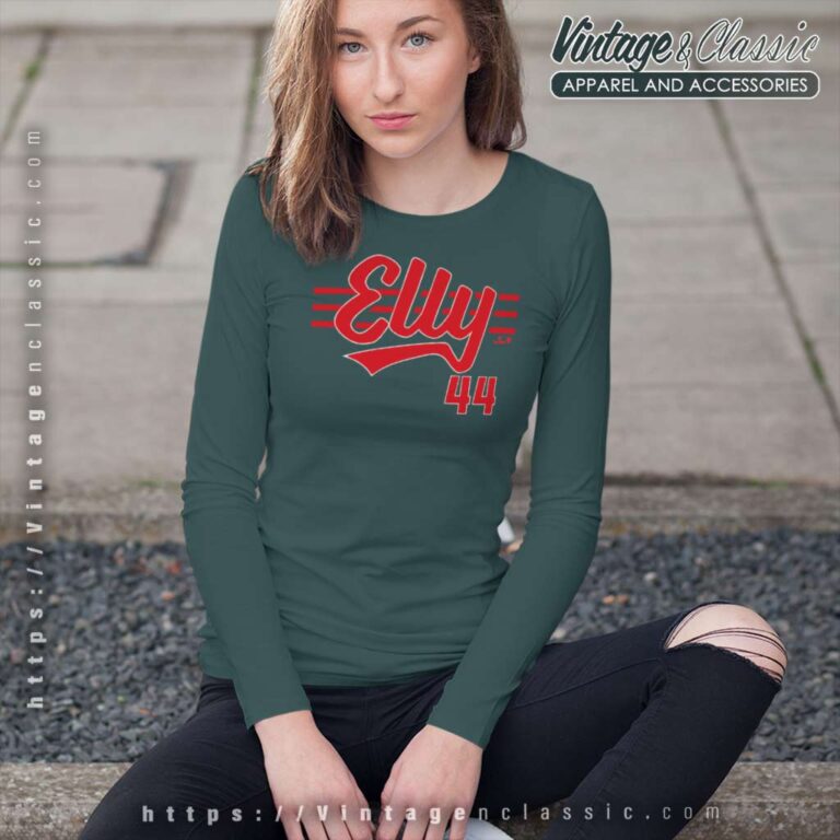 Elly De La Cruz Cincinnati Script Long Sleeve Tee Elly De La Cruz Cincinnati Script Long Sleeve Tee