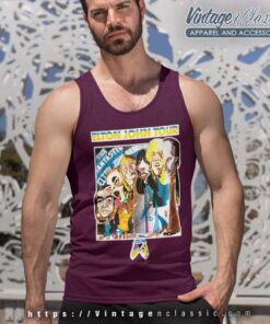 Elton John 1974 Caricature Iron Tank Top Racerback