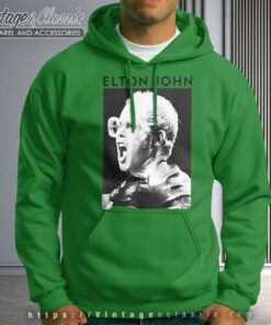 Elton John Black White Photo Shirt 7 Elton John Black & White Photo Hoodie