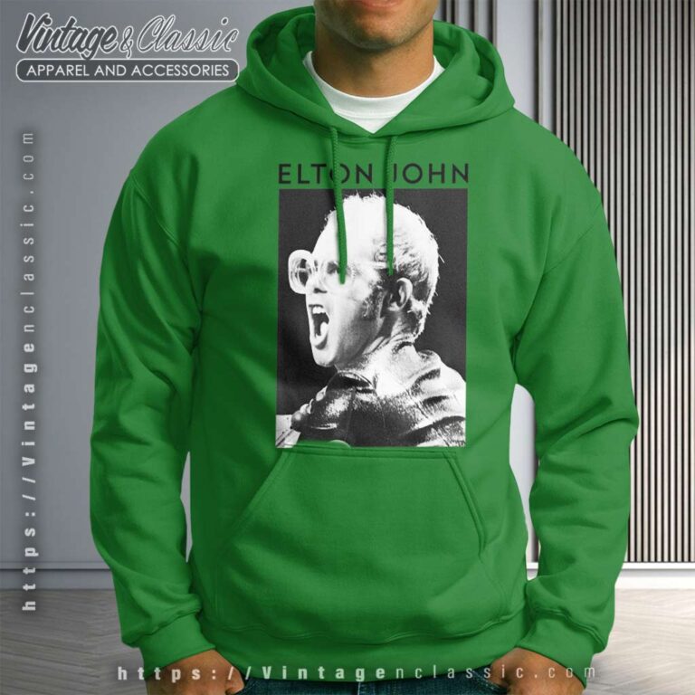Elton John Black & White Photo Hoodie Elton John Black & White Photo Hoodie