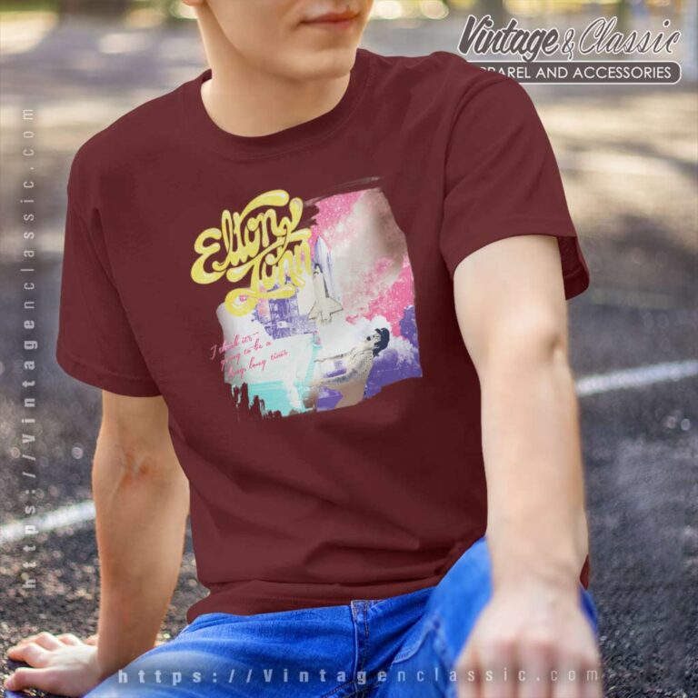 Elton John Colorful Long Time Black T Shirt Elton John Colorful Long Time Black T Shirt
