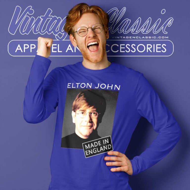 Elton John Made In England Long Sleeve Tee Elton John Made In England Long Sleeve Tee