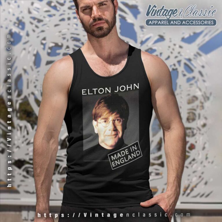 Elton John Made In England Tank Top Racerback Elton John Made In England Tank Top Racerback