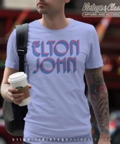 Elton John Official Text Logo T Shirt
