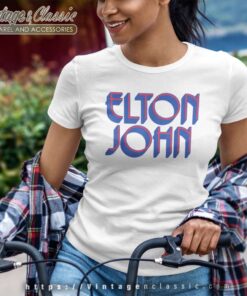 Elton John Official Text Logo Women TShirt