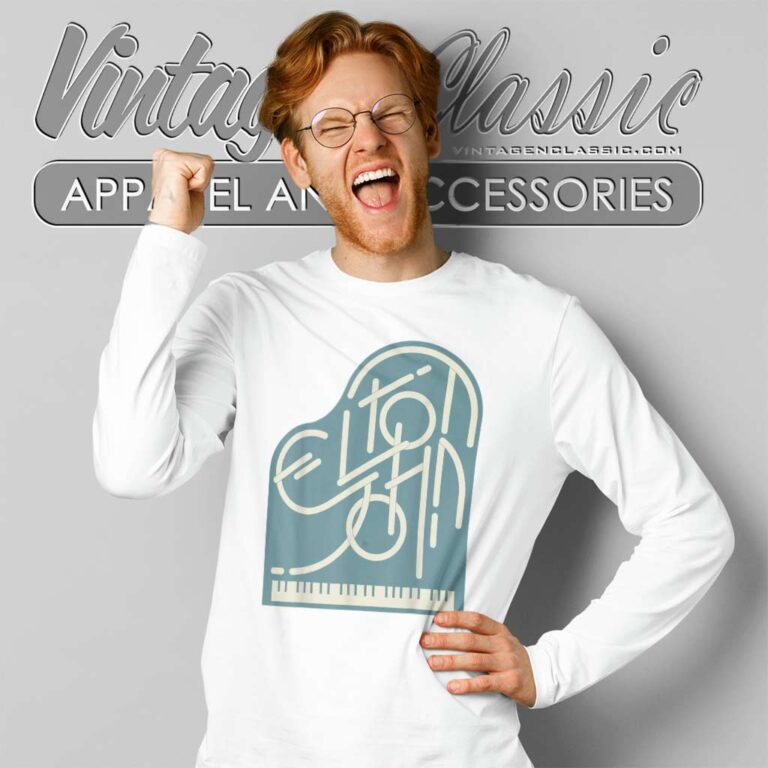 Elton John Piano Logo Long Sleeve Tee Elton John Piano Logo Long Sleeve Tee