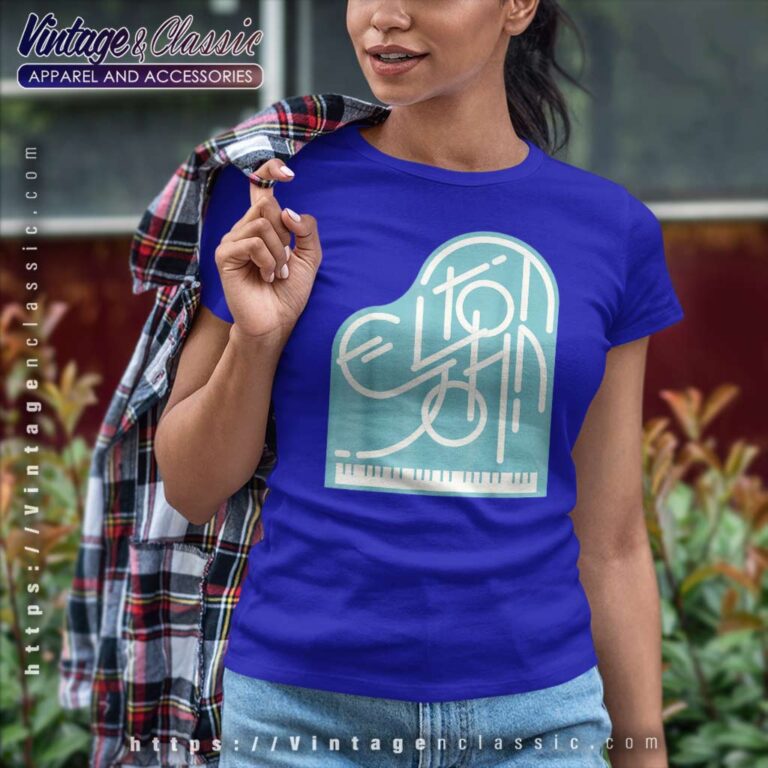 Elton John Piano Logo Women TShirt Elton John Piano Logo Women TShirt