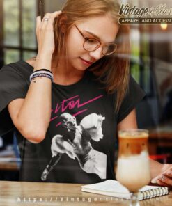 Elton John Pink Brush Photo Women TShirt