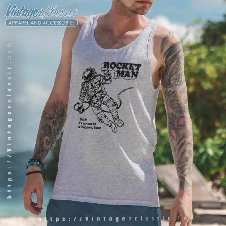 Elton John Rocket Man Tank Top Racerback Elton John Rocket Man Tank Top Racerback