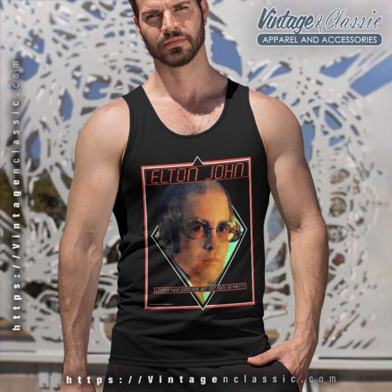Elton John Shirt 1976 Louder Than Concorde Tour Tank Top Racerback Elton John Shirt 1976 Louder Than Concorde Tour Tank Top Racerback