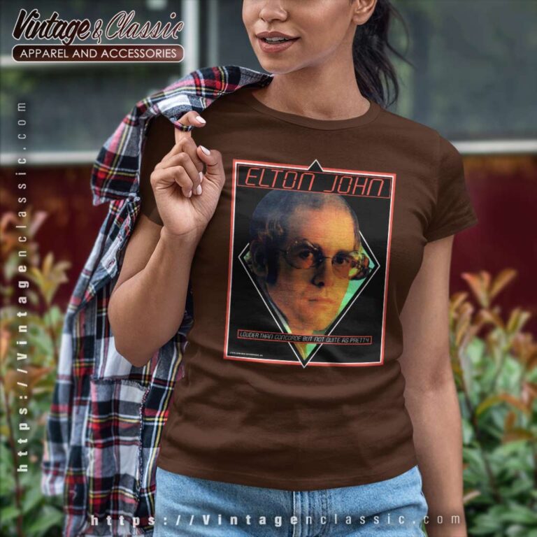 Elton John Shirt 1976 Louder Than Concorde Tour Women TShirt Elton John Shirt 1976 Louder Than Concorde Tour Women TShirt