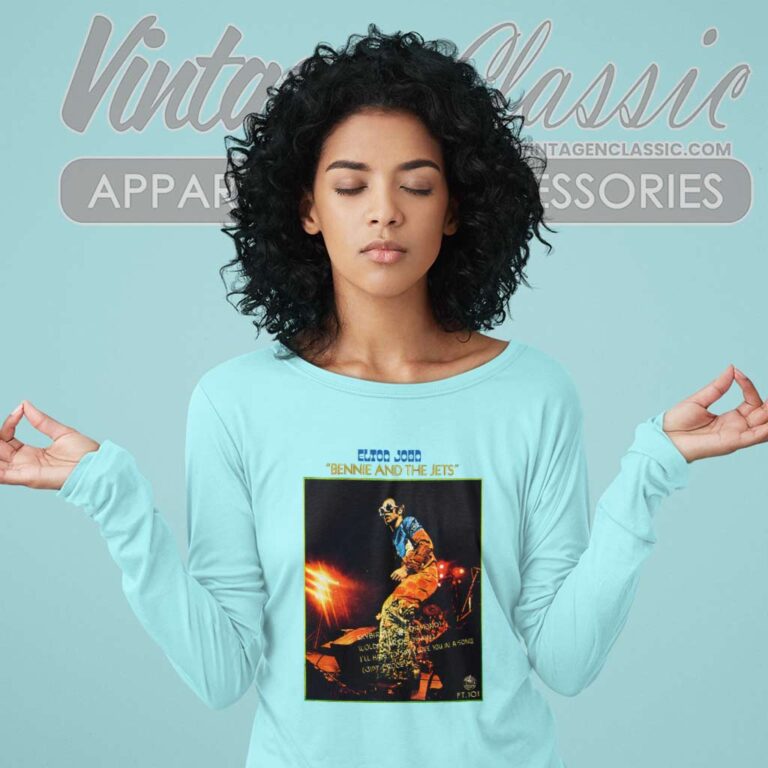 Elton John Shirt Bennie And The Jet Long Sleeve Tee Elton John Shirt Bennie And The Jet Long Sleeve Tee