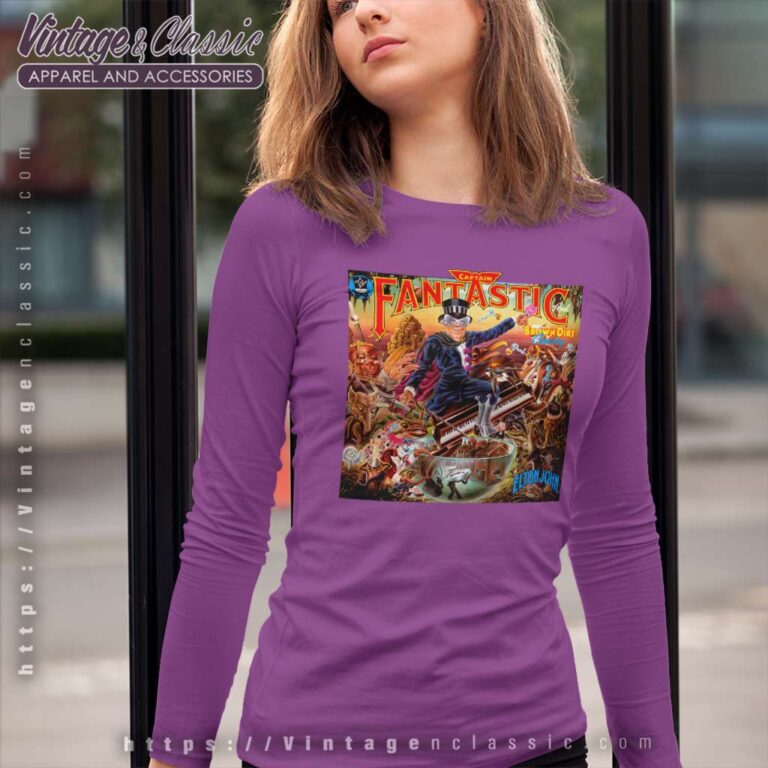 Elton John Shirt Captain Fantastic And The Brown Dirt Cowboy Long Sleeve Tee Elton John Shirt Captain Fantastic And The Brown Dirt Cowboy Long Sleeve Tee
