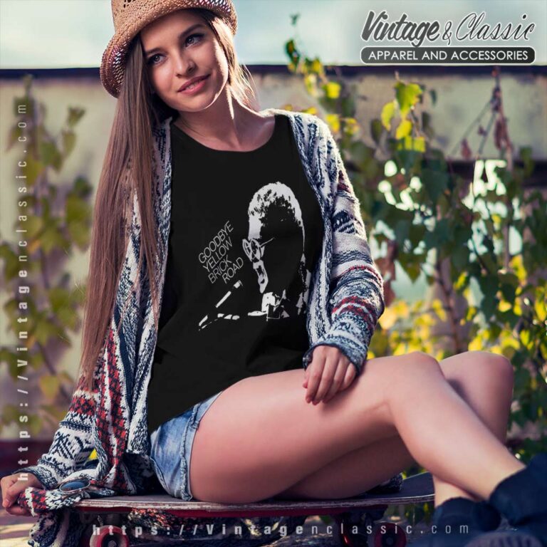 Elton John Shirt Goodbye Yellow Brick Road Cover Women TShirt Elton John Shirt Goodbye Yellow Brick Road Cover Women TShirt