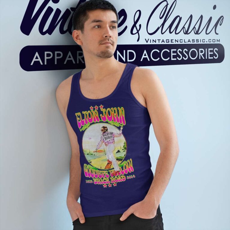 Elton John Shirt Goodbye Yellow Brick Road Tank Top Racerback Elton John Shirt Goodbye Yellow Brick Road Tank Top Racerback