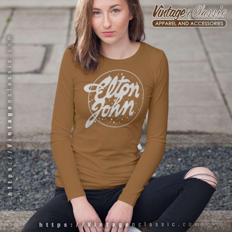 Elton John Vintage Tour Logo Long Sleeve Tee Elton John Vintage Tour Logo Long Sleeve Tee