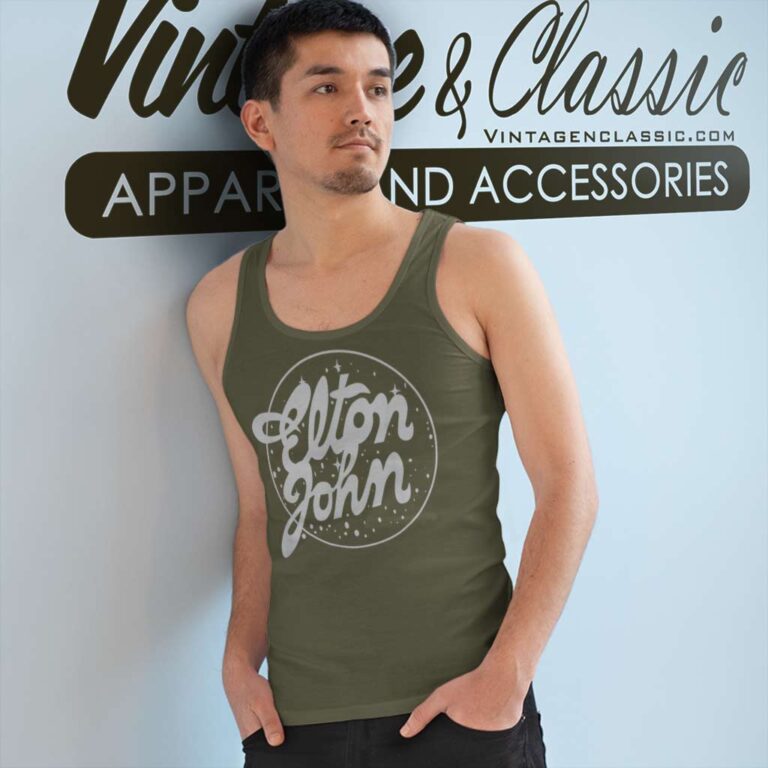 Elton John Vintage Tour Logo Tank Top Racerback Elton John Vintage Tour Logo Tank Top Racerback