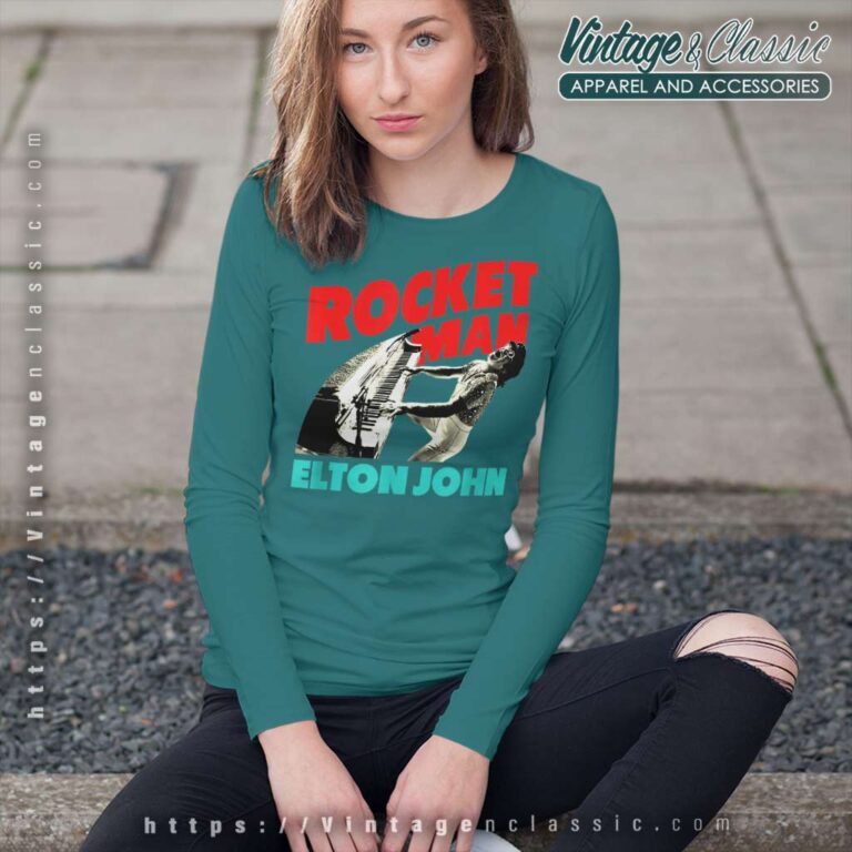 Elton John X Rocketman Piano Black Long Sleeve Tee Elton John X Rocketman Piano Black Long Sleeve Tee