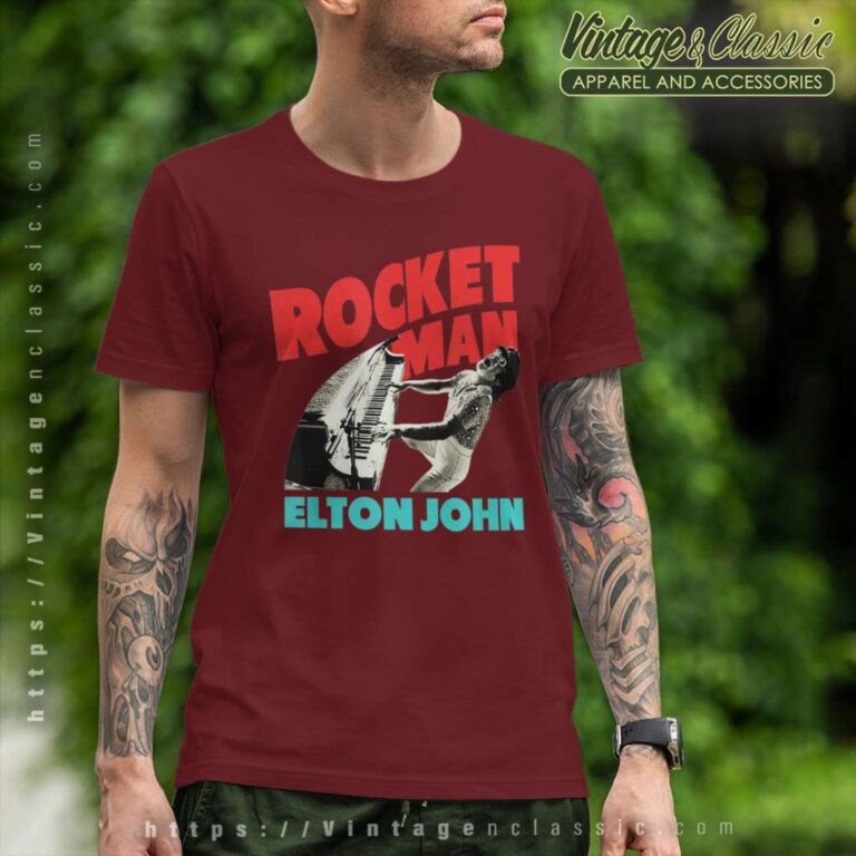 Elton John X Rocketman Piano Black T Shirt Elton John X Rocketman Piano Black T Shirt