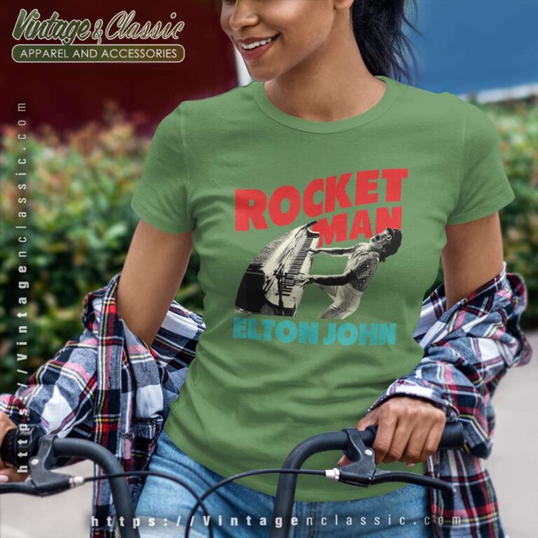 Elton John X Rocketman Piano Black Women TShirt Elton John X Rocketman Piano Black Women TShirt