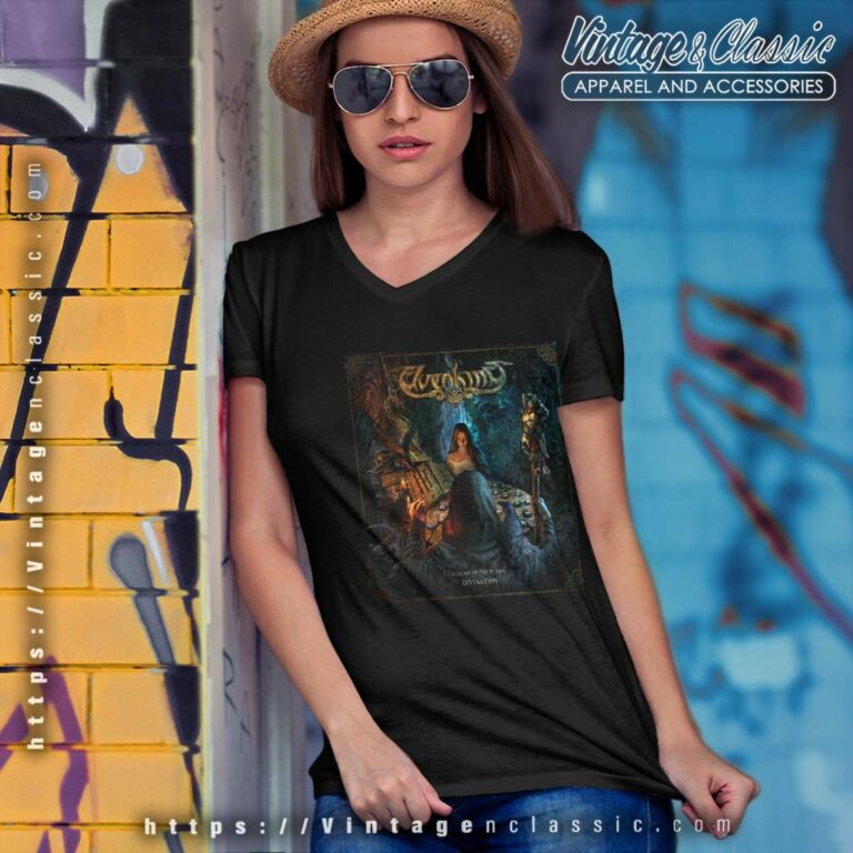 Elvenking Shirt Reader Of The Runes Divination V Neck TShirt Elvenking Shirt Reader Of The Runes Divination V Neck TShirt