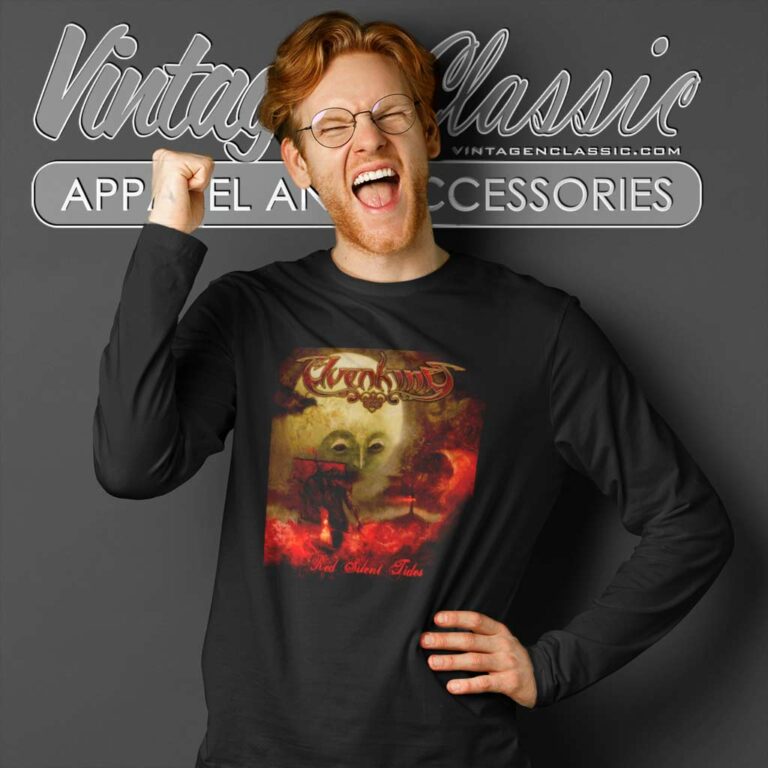 Elvenking Shirt Red Silent Tides Long Sleeve Tee Elvenking Shirt Red Silent Tides Long Sleeve Tee