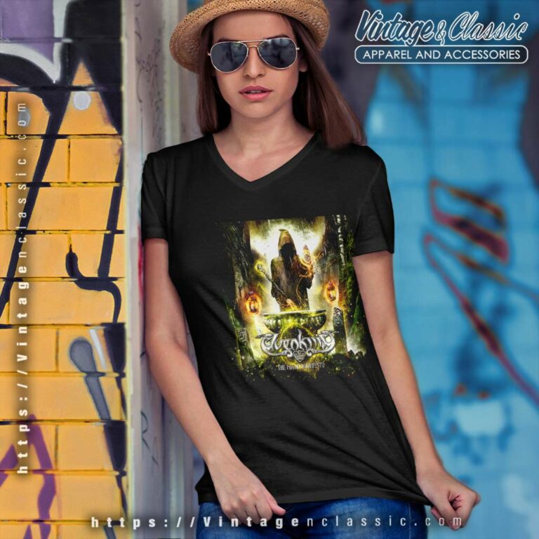 Elvenking Shirt The Pagan Manifesto V Neck TShirt Elvenking Shirt The Pagan Manifesto V Neck TShirt