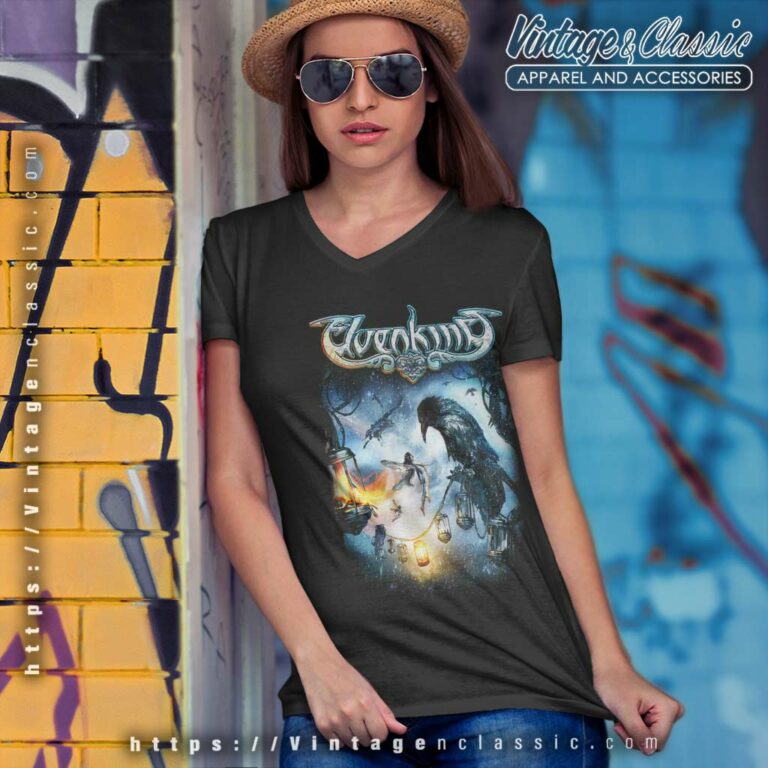 Elvenking Shirt The Winter Wake V Neck TShirt Elvenking Shirt The Winter Wake V Neck TShirt