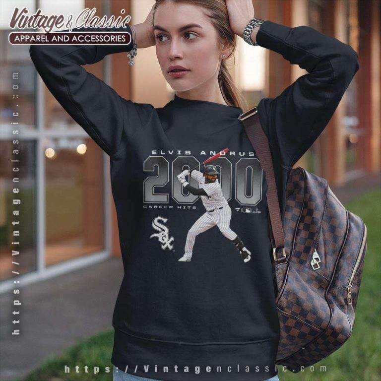 Elvis Andrus Chicago White Sox 2000 Hits Sweatshirt Elvis Andrus Chicago White Sox 2000 Hits Sweatshirt
