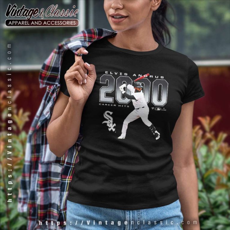 Elvis Andrus Chicago White Sox 2000 Hits Women TShirt Elvis Andrus Chicago White Sox 2000 Hits Women TShirt