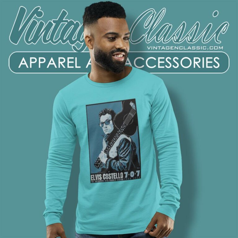Elvis Costello Shirt The Imposters 2024 Tour Long Sleeve Tee Elvis Costello Shirt The Imposters 2024 Tour Long Sleeve Tee