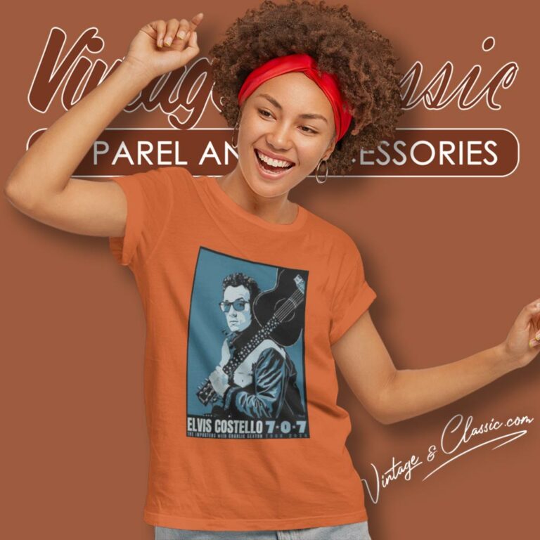 Elvis Costello Shirt The Imposters 2024 Tour Women T Shirt Elvis Costello Shirt The Imposters 2024 Tour Women T Shirt