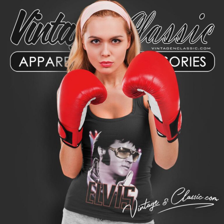 Elvis Presley 70s Star Tank Top Racerback Elvis Presley 70s Star Tank Top Racerback