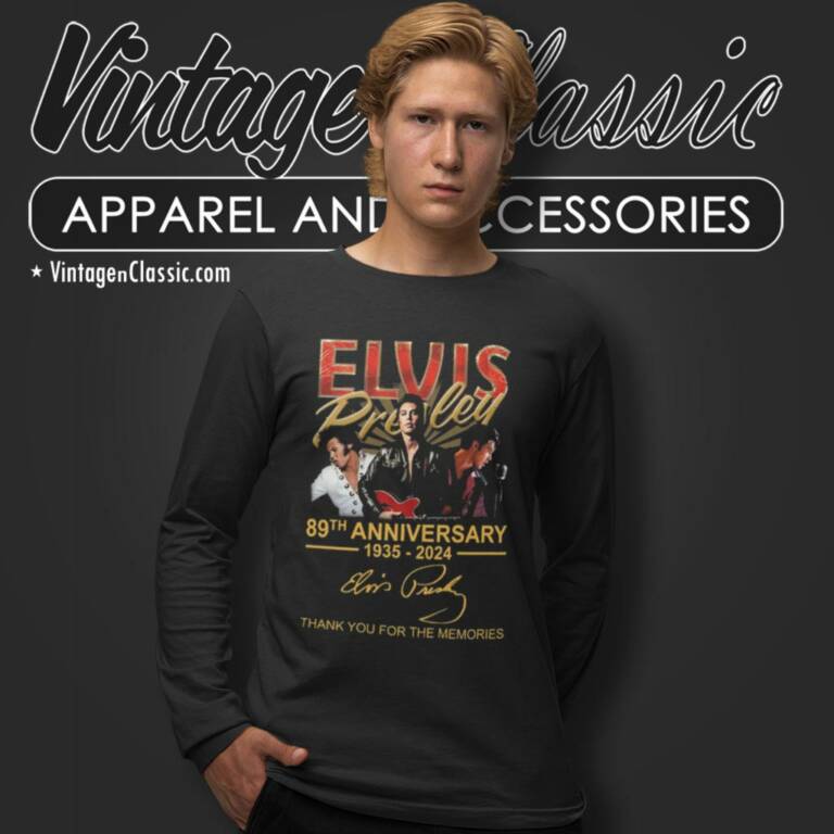 Elvis Presley 89th Anniversary Long Sleeve Tee Elvis Presley 89th Anniversary Long Sleeve Tee