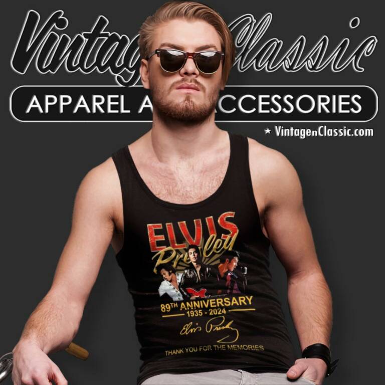 Elvis Presley 89th Anniversary Tank Top Racerback Elvis Presley 89th Anniversary Tank Top Racerback