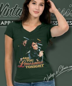 Elvis Presley Are You Lonesome V Neck TShirt