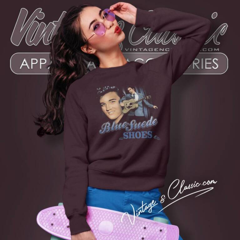 Elvis Presley Blue Suede Shoes Sweatshirt Elvis Presley Blue Suede Shoes Sweatshirt
