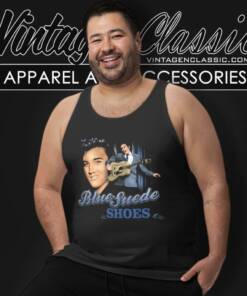 Elvis Presley Blue Suede Shoes Tank Top Racerback