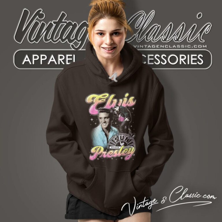 Elvis Presley Colorful Pink Yellow Collage Hoodie Elvis Presley Colorful Pink Yellow Collage Hoodie
