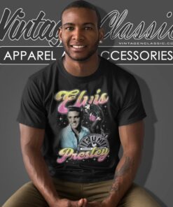 Elvis Presley Colorful Pink Yellow Collage T Shirt
