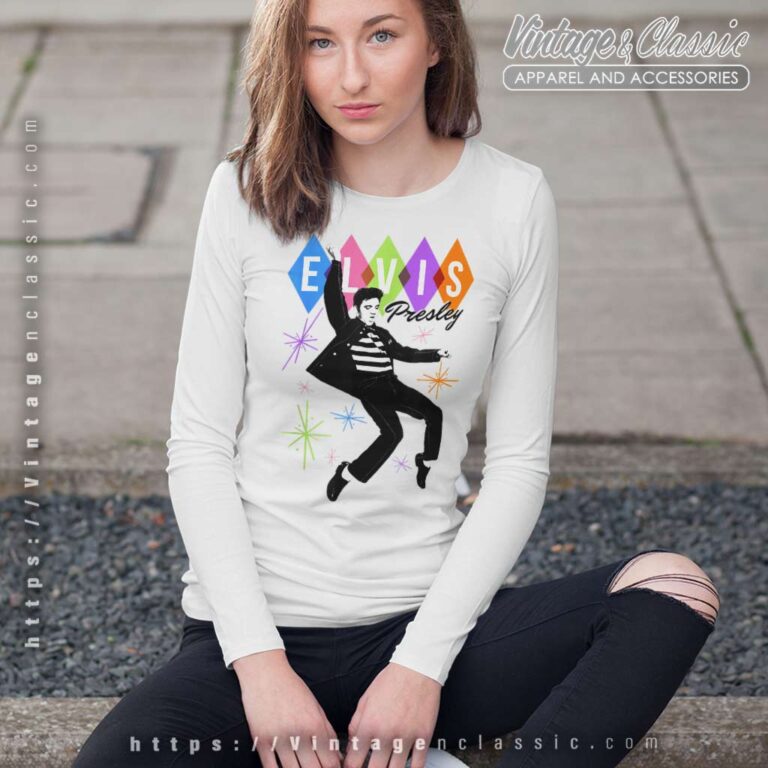 Elvis Presley Dancing Star Long Sleeve Tee Elvis Presley Dancing Star Long Sleeve Tee