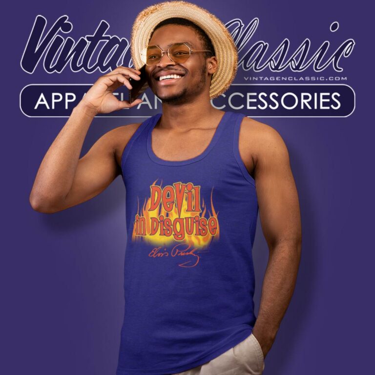 Elvis Presley Devil In Disguise Tank Top Racerback Elvis Presley Devil In Disguise Tank Top Racerback