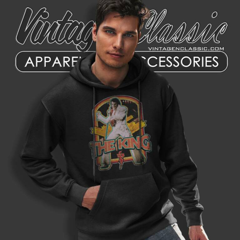 Elvis Presley Distressed King Hoodie Elvis Presley Distressed King Hoodie
