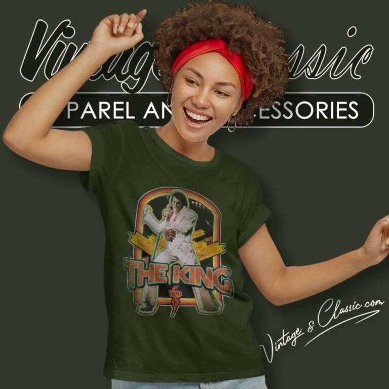 Elvis Presley Distressed King Women T Shirt Elvis Presley Distressed King Women T Shirt
