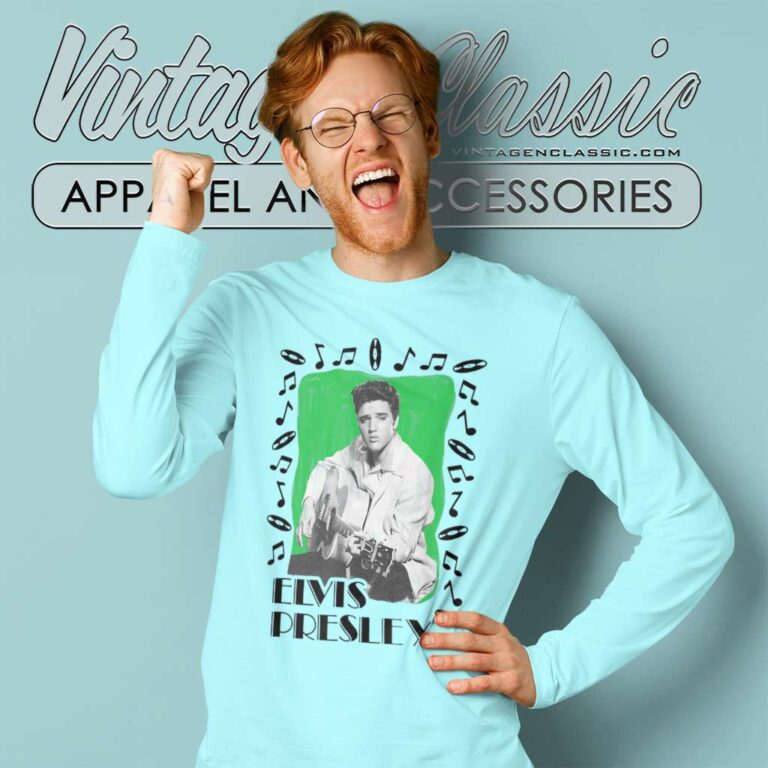 Elvis Presley Elvis Folk Long Sleeve Tee Elvis Presley Elvis Folk Long Sleeve Tee