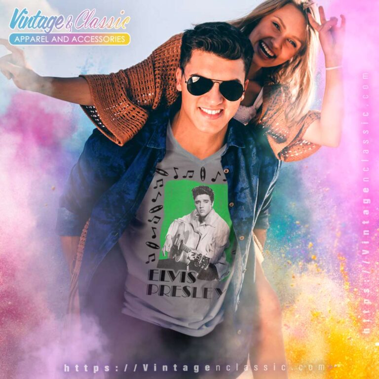 Elvis Presley Elvis Folk V Neck TShirt Elvis Presley Elvis Folk V Neck TShirt
