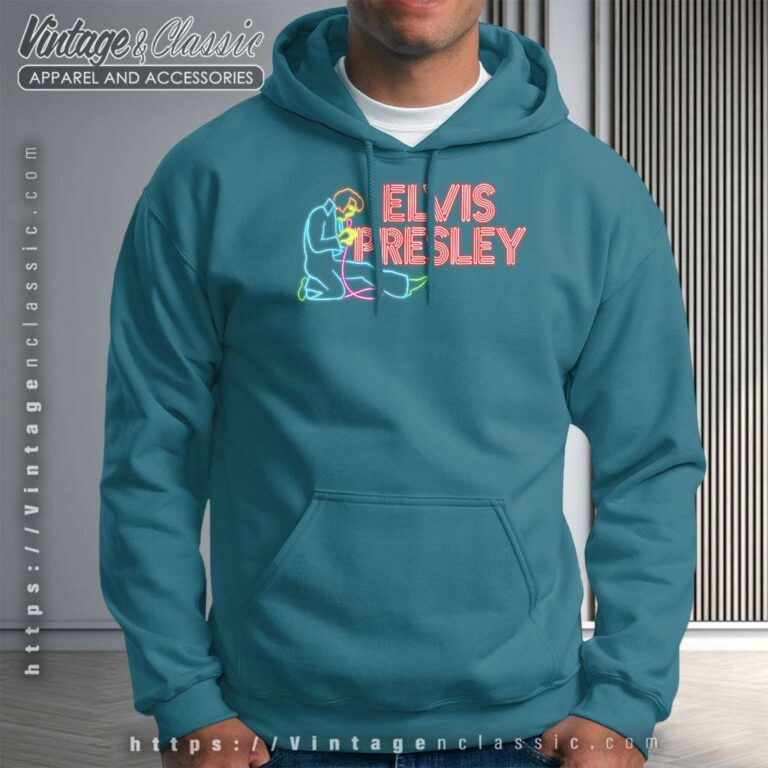 Elvis Presley Elvis Neon Sign Hoodie Elvis Presley Elvis Neon Sign Hoodie