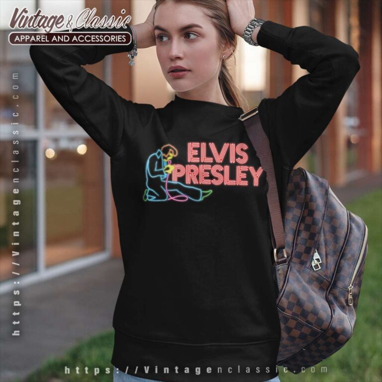 Elvis Presley Elvis Neon Sign Sweatshirt Elvis Presley Elvis Neon Sign Sweatshirt