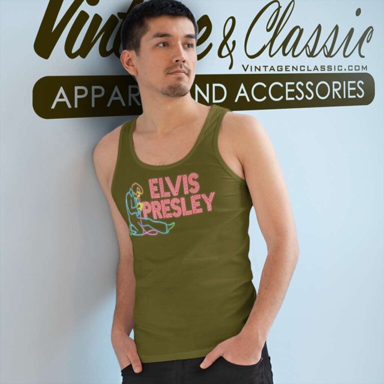 Elvis Presley Elvis Neon Sign Tank Top Racerback Elvis Presley Elvis Neon Sign Tank Top Racerback